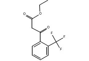 3-Oxo-3-(2-trifluoromethylphenyl)propionic acid ethyl ester structure, CAS 89424-17-9