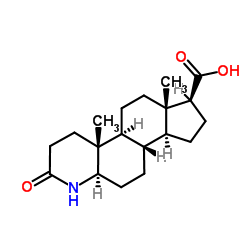 3-Oxo-4-aza-5alpha-androstane-17beta-carboxylic acid structure, CAS 103335-55-3