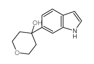 4-(1H-Indol-6-yl)-tetrahydro-2H-pyran-4-ol structure, CAS 885273-47-2