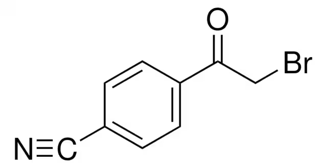 4-(2-Bromoacetyl)benzonitrile structure, CAS 20099-89-2