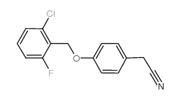 4-(2-Chloro-6-fluorobenzyloxy)phenylacetonitrile structure, CAS 175135-35-0