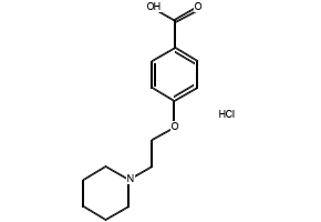 4-(2-Piperidinoethoxy)benzoic acid hydrochloride structure, CAS 84449-80-9