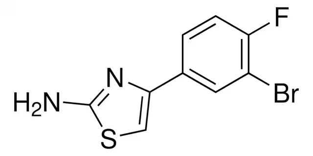 4-(3-Bromo-4-fluorophenyl)thiazol-2-ylamine structure, CAS 676348-24-6