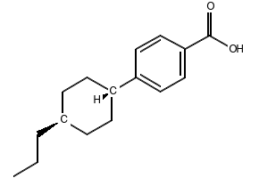 4-(trans-4-n-Propylcyclohexyl)benzoic acid structure, CAS 65355-29-5