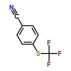 4-(Trifluoromethylthio)benzonitrile structure, CAS 332-26-3