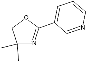 4,5-Dihydro-4,4-dimethyl-2-(3-pyridyl)oxazole structure, CAS 68981-86-2