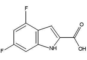 4,6-Difluoroindole-2-carboxylic acid structure, CAS 247564-66-5