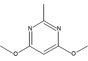4,6-Dimethoxy-2-methylpyrimidine structure, CAS 13566-48-8