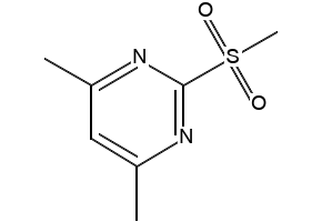 4,6-Dimethyl-2-methylsulfonylpyrimidine structure, CAS 35144-22-0