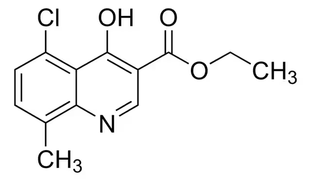 4,7-Dichloro-8-methylquinoline-3-carboxylic ethyl ester structure, CAS 58666-08-3