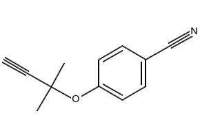 4-[(1,1-Dimethylprop-2-ynyl)oxy]benzonitrile structure, CAS 33143-92-9