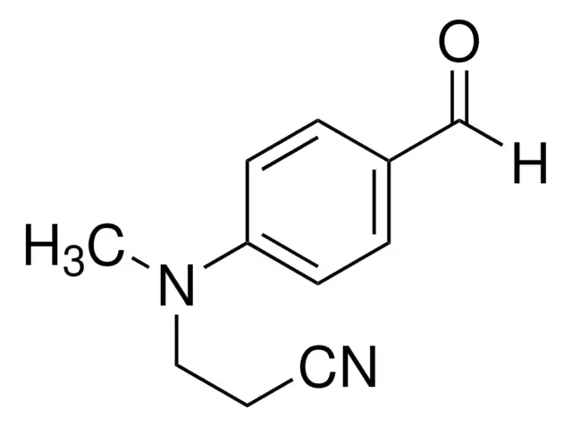 4-[N-Methyl-N-(cyanoethyl)]aminobenzaldehyde structure, CAS 94-21-3