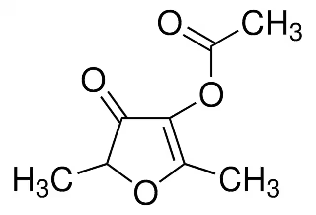 4-Acetoxy-2.5-dimethyl-3(2H)-furanone structure, CAS 4166-20-5