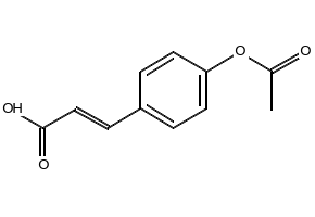 4-Acetoxycinnamic acid structure, CAS 15486-19-8