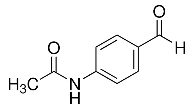 4-Acetylaminobenzaldehyde structure, CAS 122-85-0