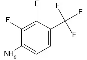 4-Amino-2,3-difluorobenzotrifluoride structure, CAS 123950-46-9