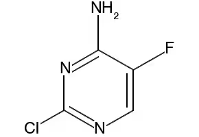 4-Amino-2-chloro-5-fluoropyrimidine structure, CAS 155-10-2