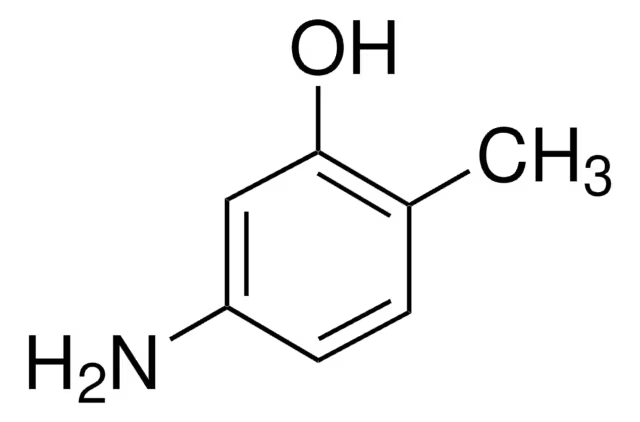 4-Amino-2-hydroxytoluene structure, CAS 2835-95-2