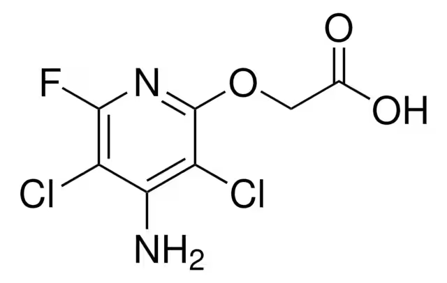 4-Amino-3,5-dichloro-6-fluoro-2-pyridyloxyacetic acid structure, CAS 69377-81-7