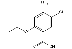4-Amino-5-chloro-2-ethoxybenzoic acid structure, CAS 108282-38-8