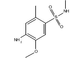 4-Amino-5-methoxy-2-methyl-N-methylbenzenesulfonamide structure, CAS 49564-57-0