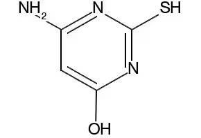 4-Amino-6-hydroxy-2-mercaptopyrimidine structure, CAS 1004-40-6
