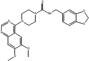 4-Benzo[1,3]dioxol-5-yl-piperazine-1-carboxamidine structure, CAS 717904-53-5