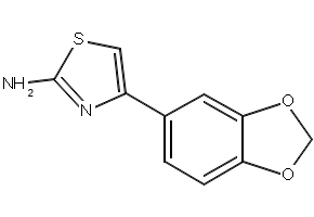 4-Benzo[1,3]dioxol-5-yl-thiazol-2-yl-amine structure, CAS 185613-91-6