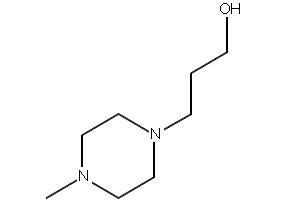 1-(3-Hydroxypropyl)-4-methylpiperazine structure, CAS 5317-33-9