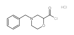 4-Benzyl-2-morpholinecarbonyl chloride hydrochloride structure, CAS 135072-14-9