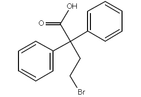 4-Bromo-2,2-diphenylbutyric acid structure, CAS 37742-98-6