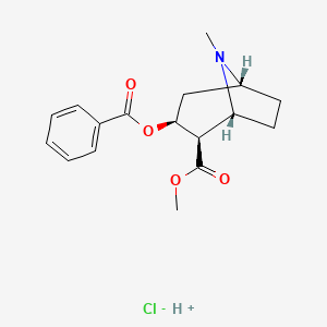 Cocaine hydrochloride structure, CAS 53-21-4