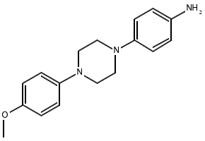 1-(4-Aminophenyl)-4-(4-methoxyphenyl)piperazine structure, CAS 74852-62-3