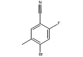 4-Bromo-2-fluoro-5-methylbenzonitrile structure, CAS 916792-13-7