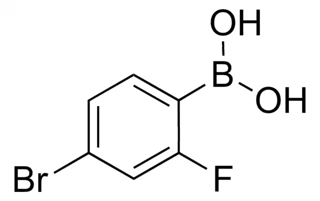 4-Bromo-2-fluorobenzeneboronic acid structure, CAS 216393-64-5