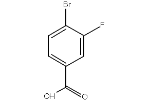 4-Bromo-3-fluorobenzoic acid structure, CAS 153556-42-4