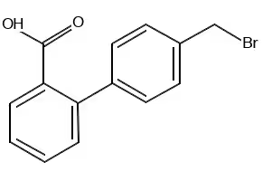 4-Bromomethylbiphebyl-2'-carboxylic acid structure, CAS 150766-86-2