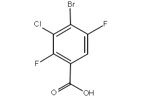 4-Chloro-2,5-difluorobenzoic acid structure, CAS 132794-07-1