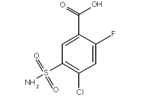 4-Chloro-2-fluoro-5-sulfamylbenzoic acid structure, CAS 4793-22-0