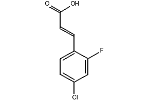 4-Chloro-2-fluorocinnamic acid structure, CAS 202982-65-8