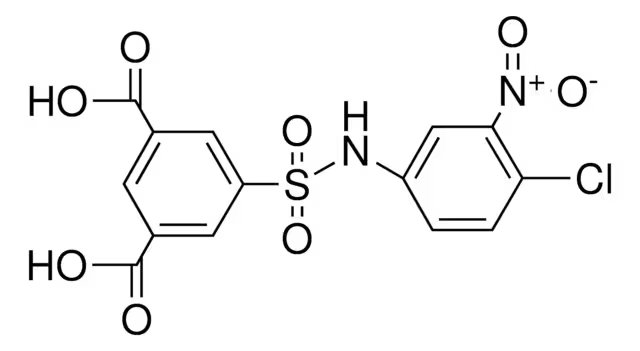 4-Chloro-3-nitro-5-sulfamoylbenzoic acid structure, CAS 22892-96-2