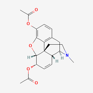 3,6-Diacetylmorphine structure, CAS 561-27-3