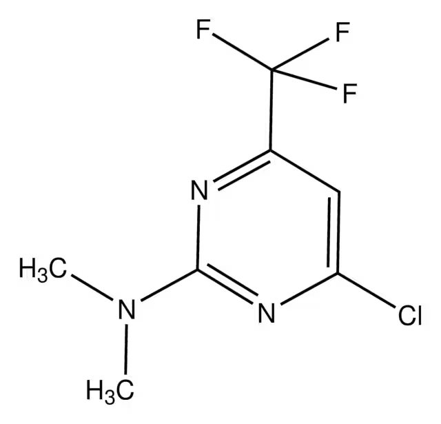 4-Chloro-5,6-dimethyl-2-(trifluoromethyl)pyrimidine structure, CAS 175277-32-4