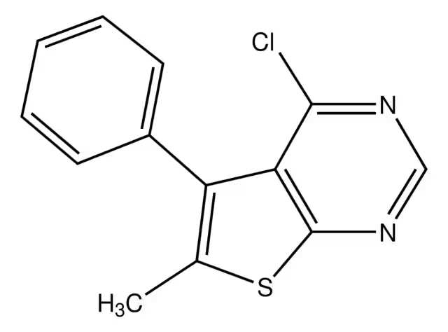 4-Chloro-5-methyl-6-phenylthieno[2,3-d]pyrimidine structure, CAS 306934-78-1
