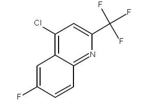 4-Chloro-6-fluoro-2-(trifluoromethyl)quinoline structure, CAS 59611-55-1