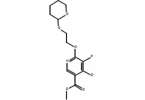 4-Chloro-6-fluoro-2H-benzopyran-3-carboxaldehyde structure, CAS 105799-69-7