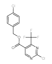 4-Chlorobenzyl 2-chloro-4-(trifluoromethyl)pyrimidine-5-carboxylate structure, CAS 175137-30-1