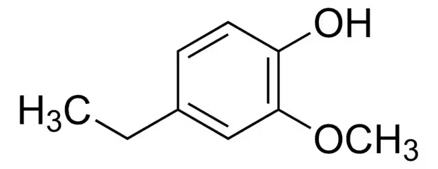 4-Ethyl-2-methoxyphenol structure, CAS 2785-89-9