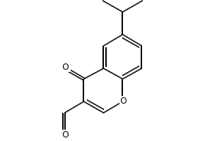 4H-1-Benzopyran-6-isopropyl-4-oxo-3-carboxaldehyde structure, CAS 49619-58-1