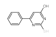 4-Hydroxy-2-mercapto-6-phenylpyrimidine structure, CAS 36822-11-4